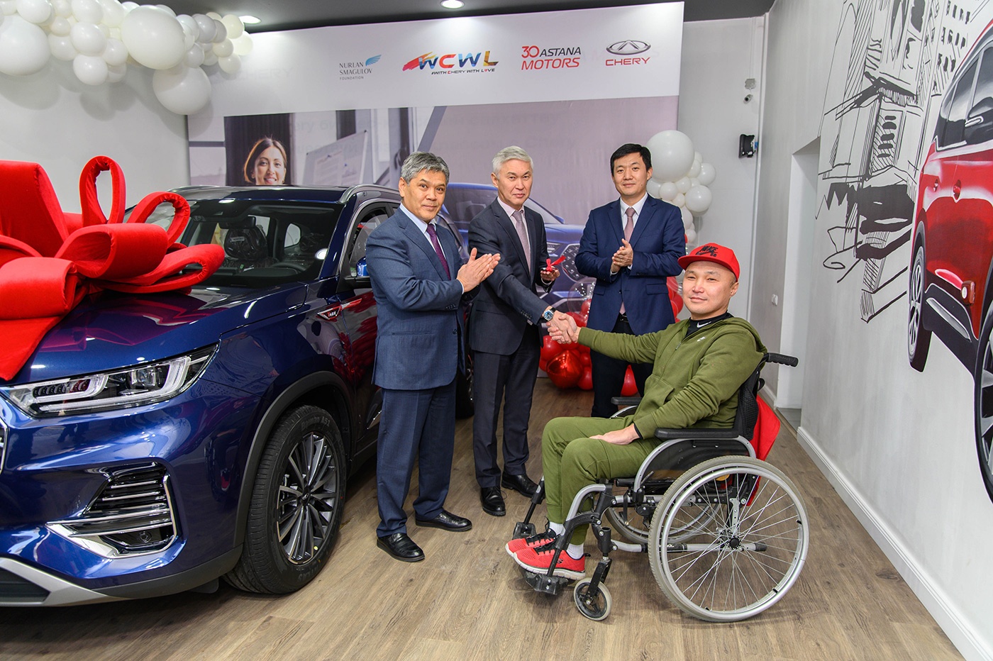 Nurlan Smagulov Foundation and Chery Present New SUV to “Association of Disabled People “ERZI”